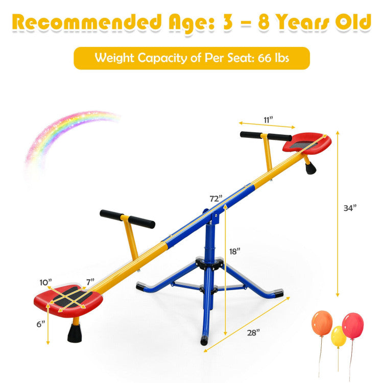 SUGIFT 360¡ãRotation Kids Seesaw Swivel Teeter Totter Playground Equipment