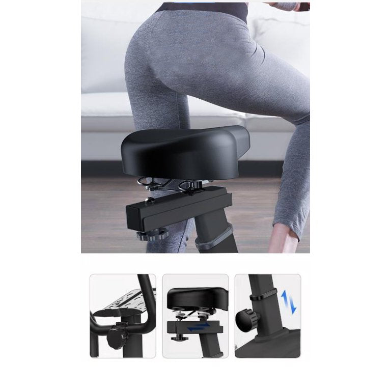 SKONYON Magnetic Elliptical Bike With seat Device Holder LCD Monitor for Home Cardio Workout