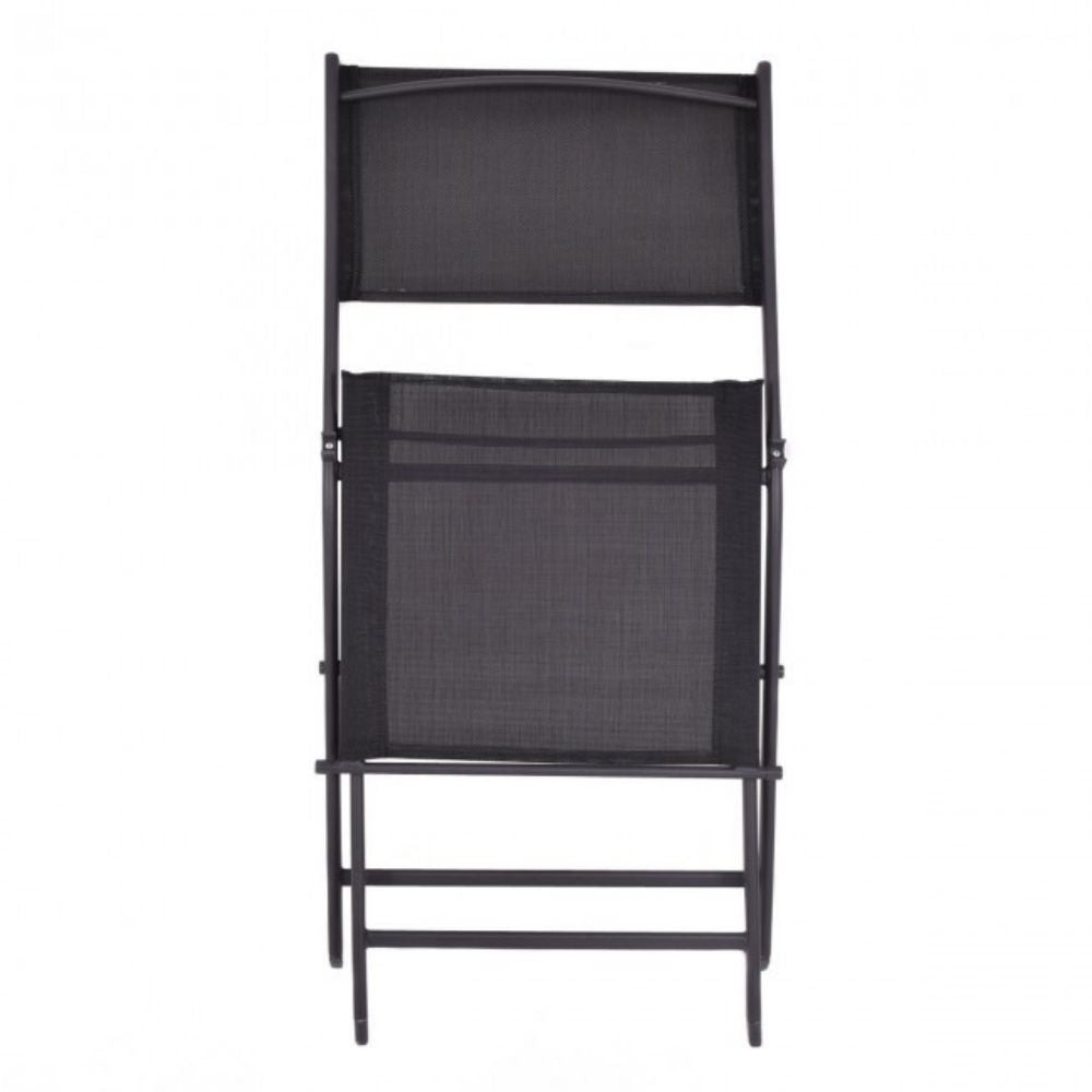 Outdoor Black Patio Folding Chairs (4-Pack)