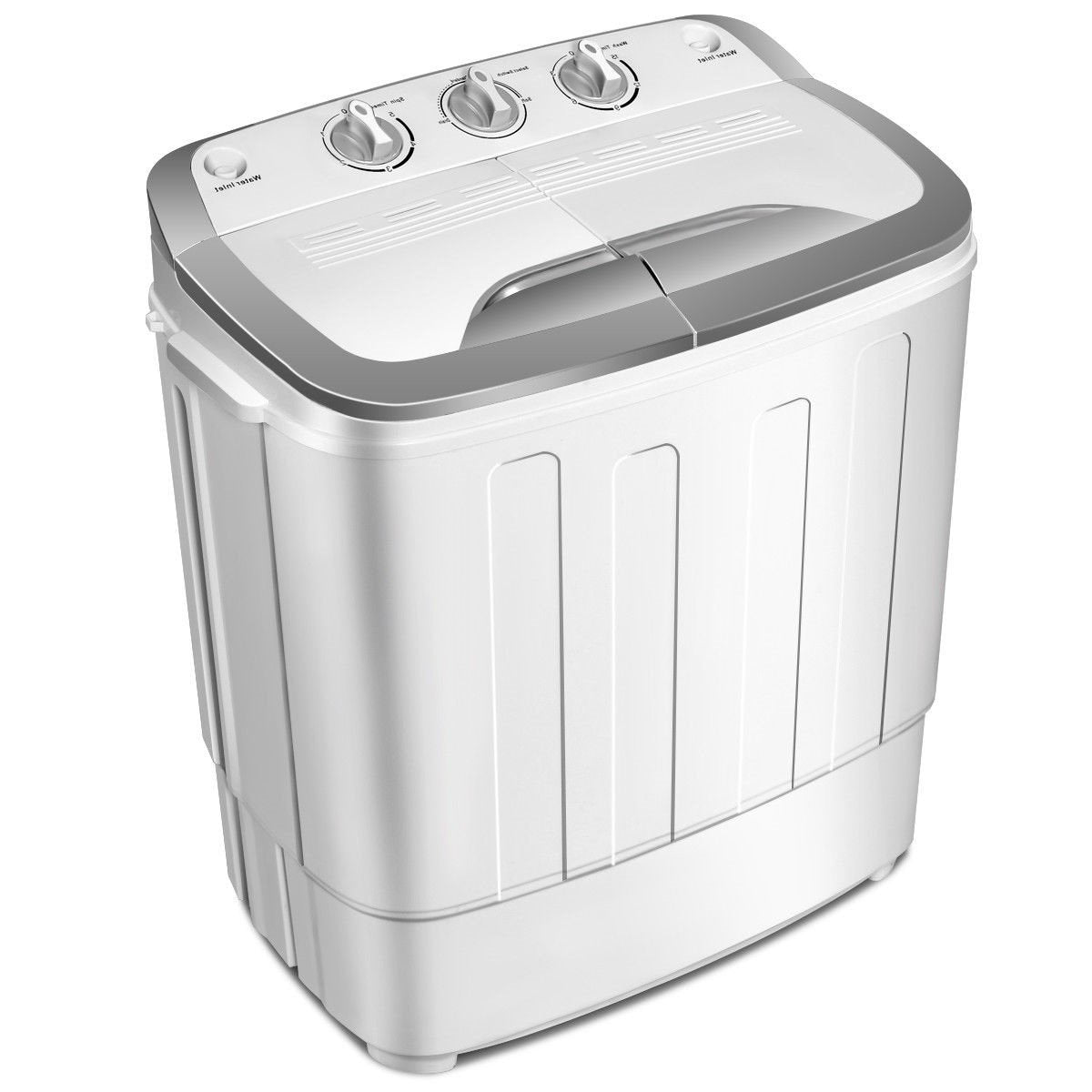 Compact Mini Twin Tub Washing Machine, Portable Laundry Washer W/Wash and  Spin C