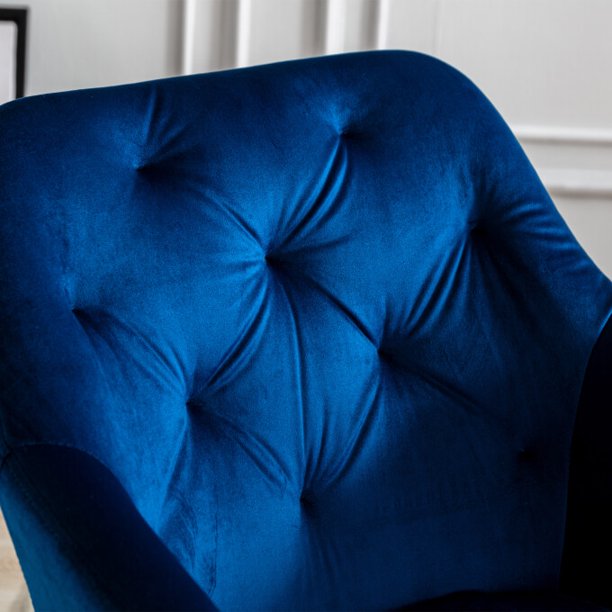 SUGIFT Dining Chairs, Modern Dining Room Chair Accent Chair with Metal Legs for Living Room Blue