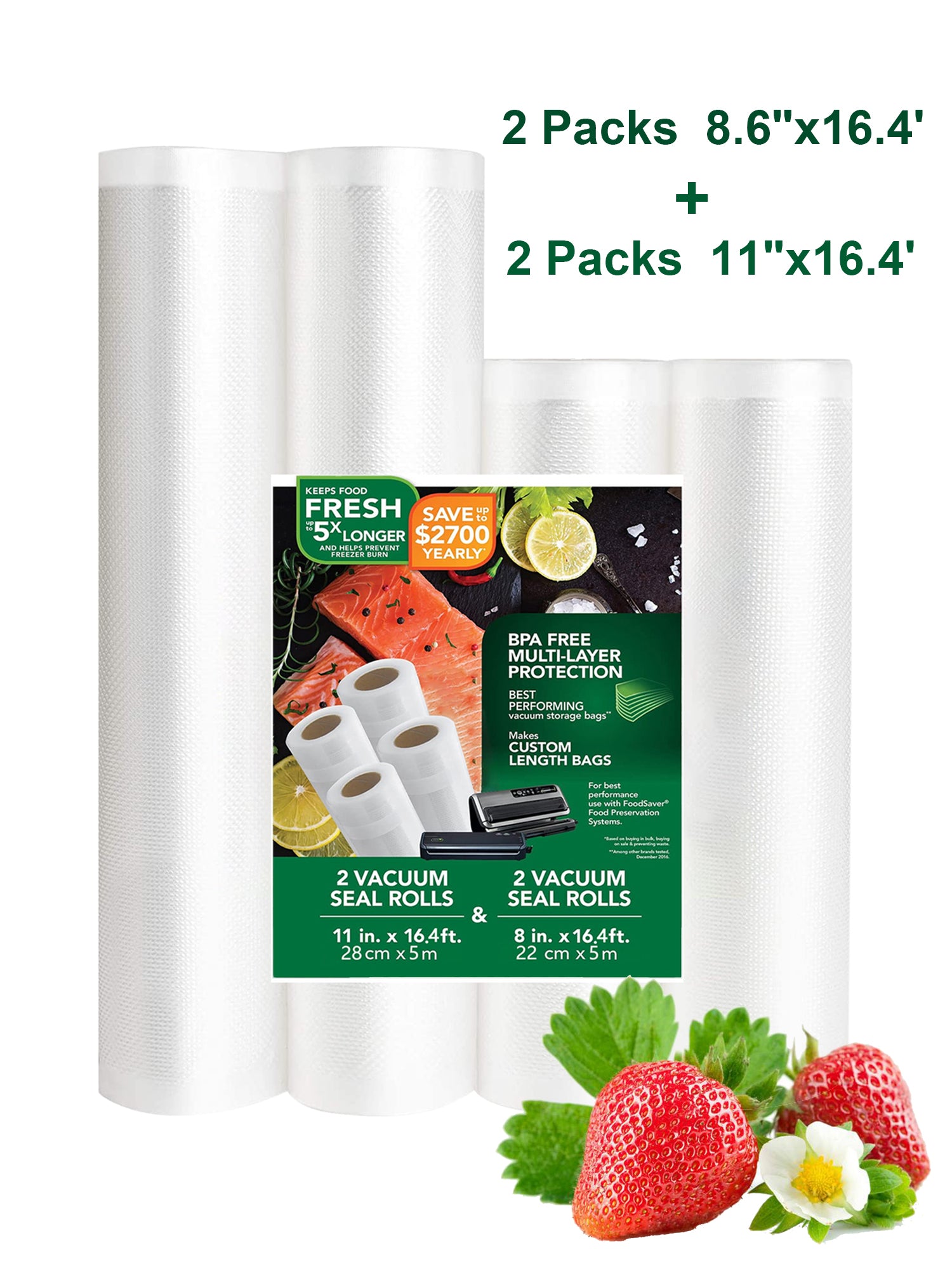 FoodSaver 11 Roll with unique multi layer construction, BPA free
