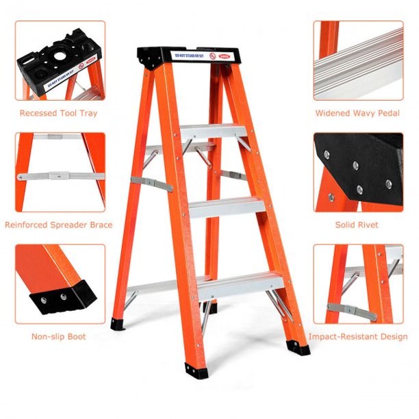3-Step Ladder Folding Step Stool Platform