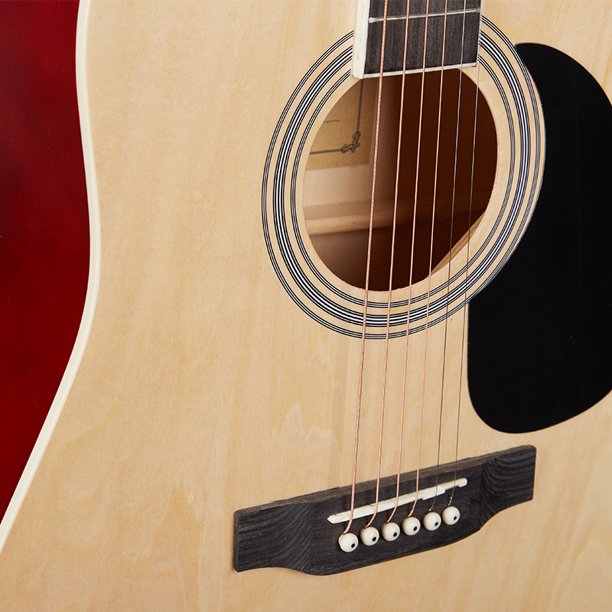 SUGIFT 41'' Full Size All-Wood Acoustic Guitar Starter Kit W/Gig Bag, E-Tuner, Pick, Strap, Rag for Beginners- Natural
