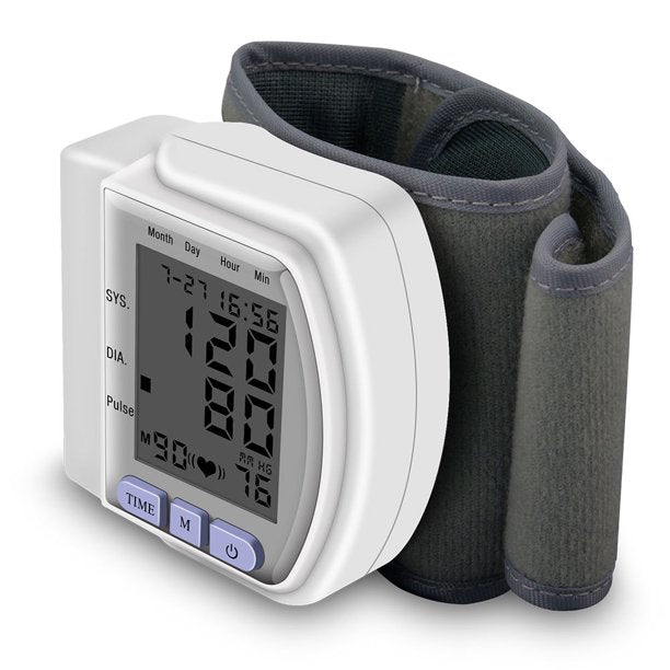 SUGIFT Wrist Blood Pressure Monitor, 99 Readings Memory 2 User & Large Display