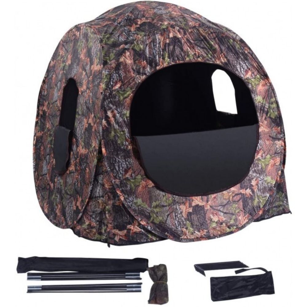 Outdoor Portable Pop Up Ground Camo Blind Hunting Enclosure