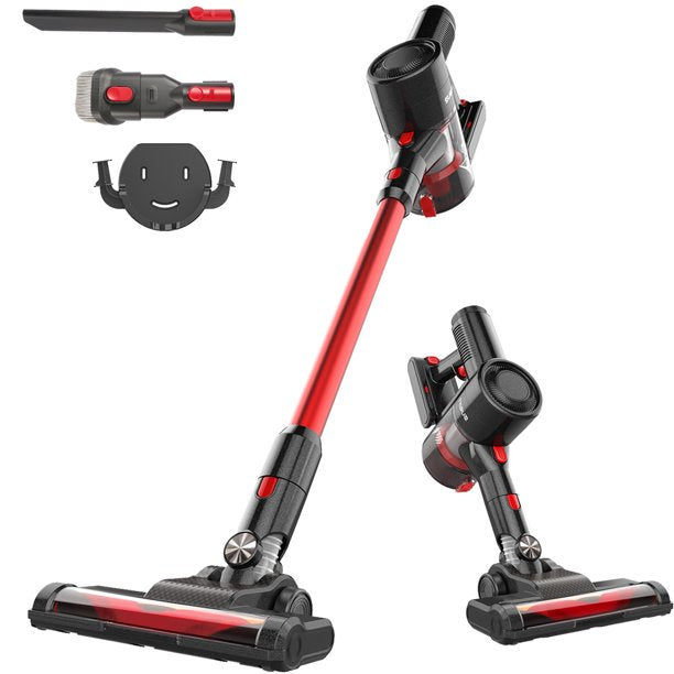 SUGIFT Vacuum Cleaner, Vacuum 4-in-1 Lightweight Stick Vacuum Cleaner, Wine Red