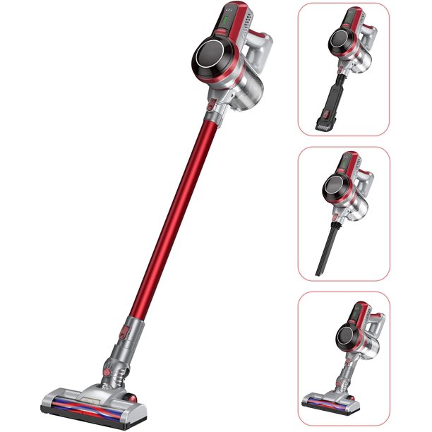 Vacuum 4-in-1 Lightweight Stick Vacuum Cleaner 12Kpa Wine Red