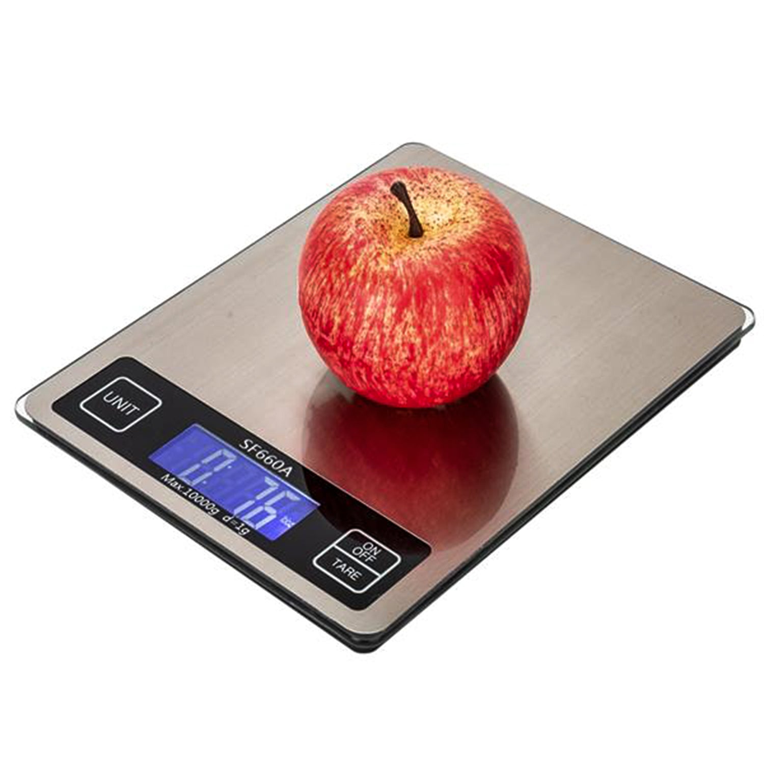 SUGIFT Stainless Steel Platform Food Scale, 10kg/1g Touch Screen Multifunction Switch Kitchen Scale, Silver