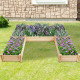 8 ft. x 7.7 ft. x 11 in. U-Shaped Wooden Garden Raised Bed
