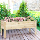 47.5 in. L x 17 in. W x 20 in. H Wood Elevated Garden Bed
