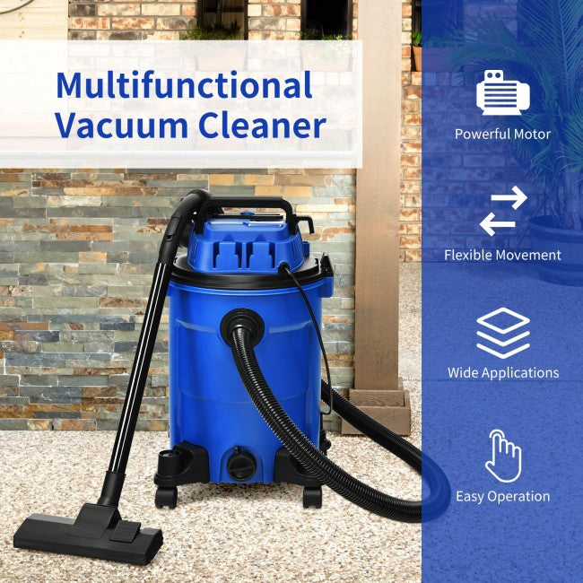 SUGIFT 3 in 1 6.6 Gallon 4.8 Peak HP Wet Dry Vacuum Cleaner with Blowerm,Blue