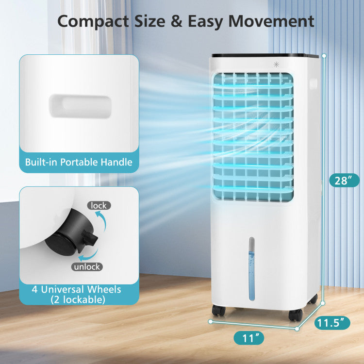 Evaporative Air Cooler with 12L Water Tank and 4 Ice Boxes