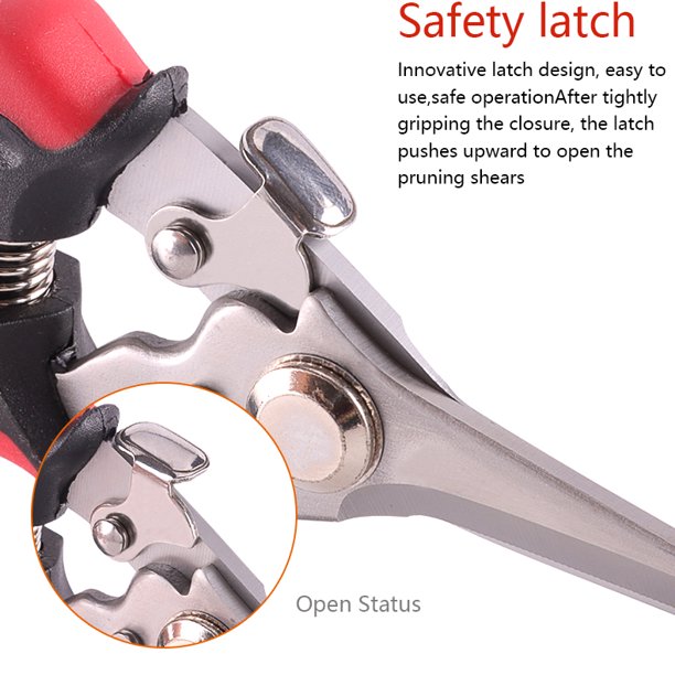 SUGIFT Pruning Shears, Florist Scissors, Multi-Tasking Garden Snips for Arranging Flowers, Trimming Plants and Harvesting Herbs, Fruits or Vegetables.
