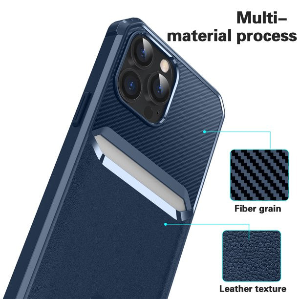 SUGIFT Case for iPhone 13/13 Pro, Shockproof Protective Phone Case,Card insertable on the back(6.1in)