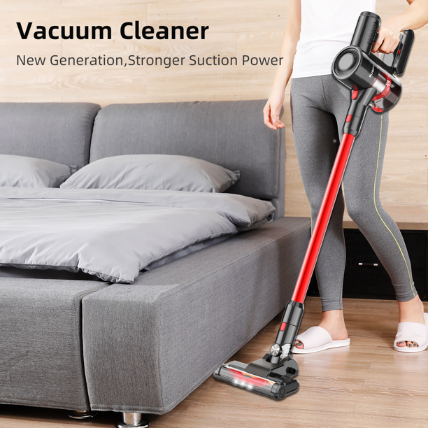 SUGIFT Vacuum Cleaner, Vacuum 4-in-1 Lightweight Stick Vacuum Cleaner, Wine Red