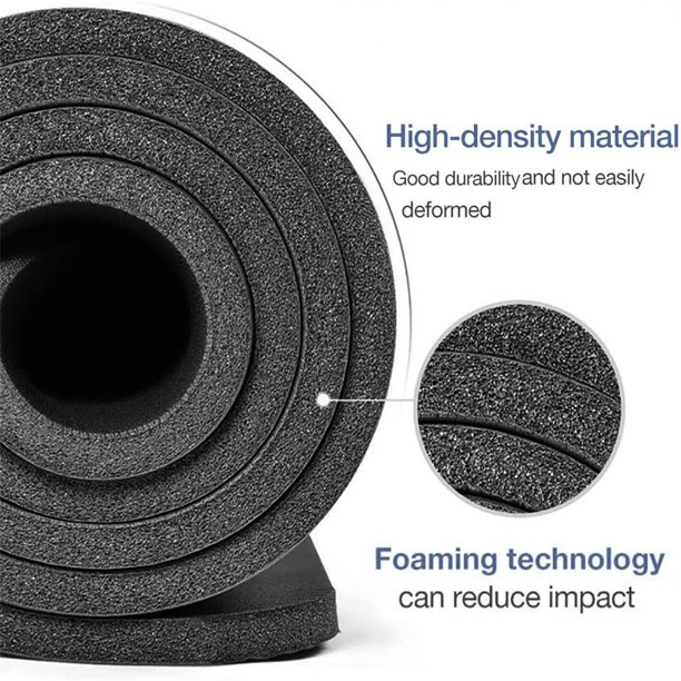 SUGIFT 2/5-Inch Extra Thick Yoga Mat Black