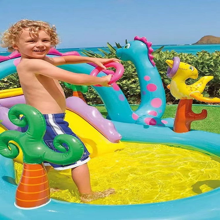 Kids Playing Inflatable Bounce House Jumping Castle Game Fun Slider 480W Blower