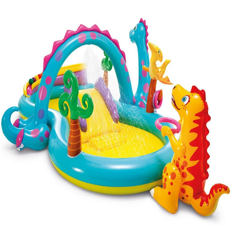 Kids Playing Inflatable Bounce House Jumping Castle Game Fun Slider 480W Blower
