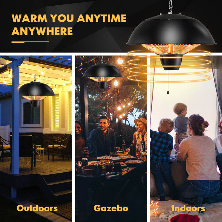 SUGIFT 1500W Electric Patio Heater with IPX4 Waterproof