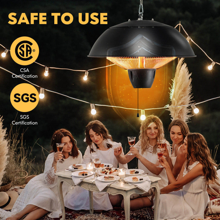 SUGIFT 1500W Electric Patio Heater with IPX4 Waterproof