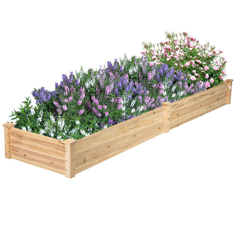 SUGIFT Wooden Vegetable Raised Garden Bed for Backyard Patio Balcony