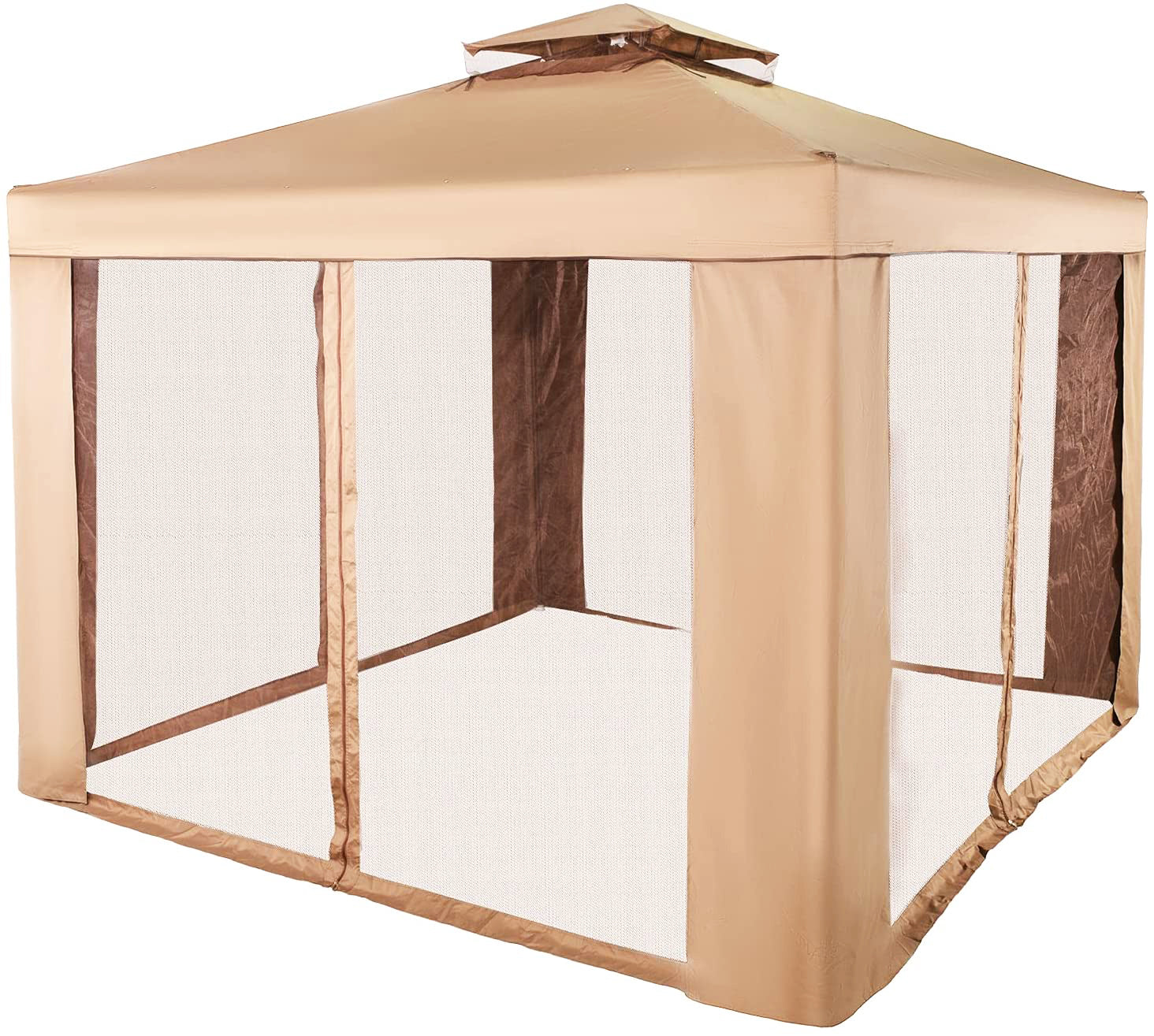 SUGIFT 10 ft. x 10 ft. Gazebo Tent with Mosquito Netting Outdoor Canopy Shelter