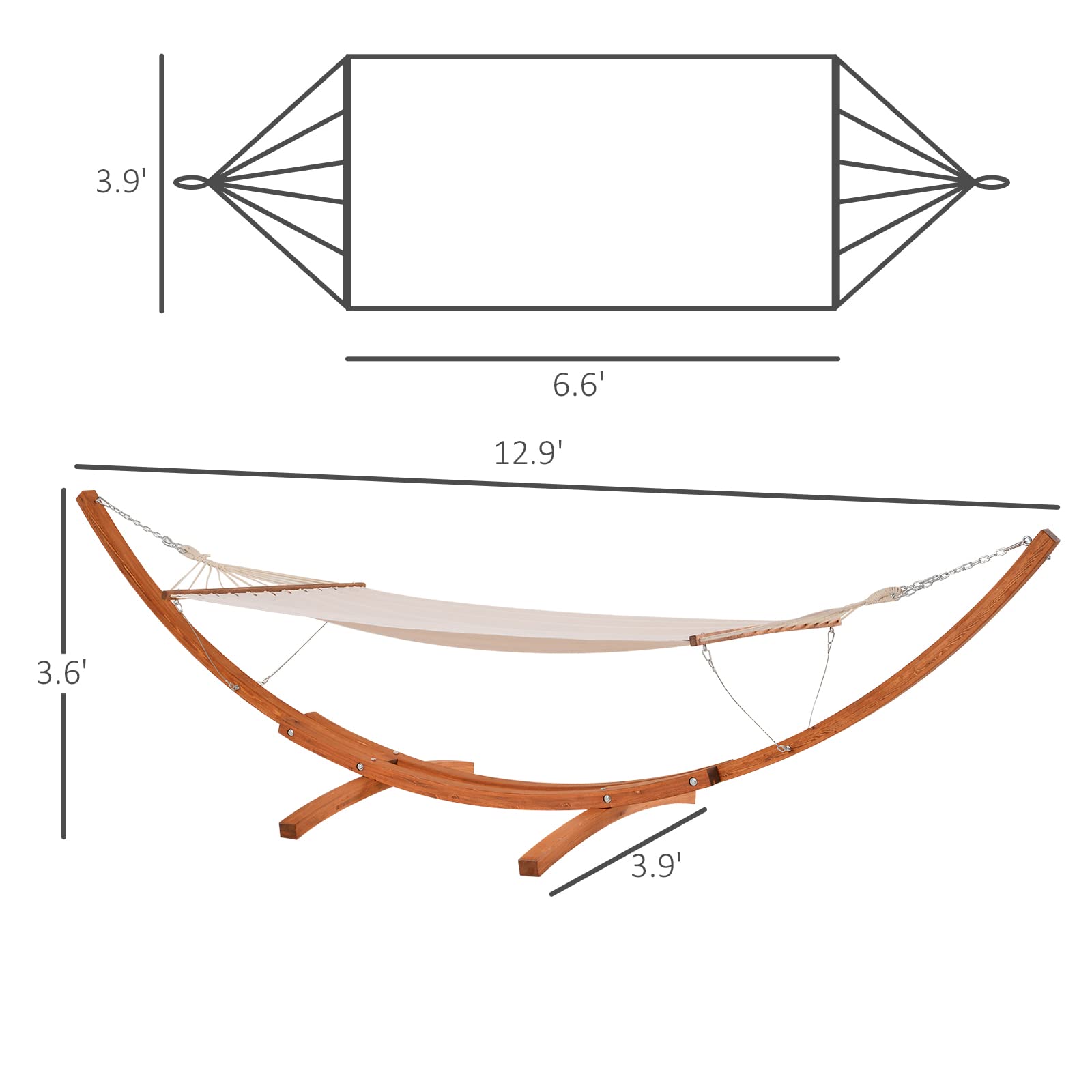 SUGIFT 1-Person Hammock with Stand Set for Outdoor and Indoor