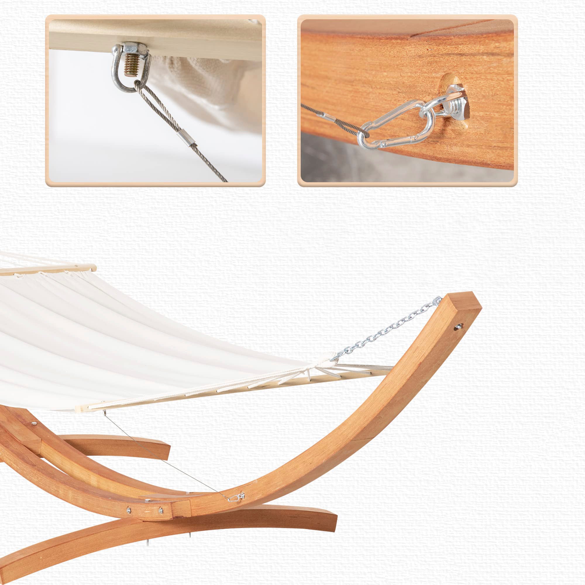 SUGIFT 1-Person Hammock with Stand Set for Outdoor and Indoor