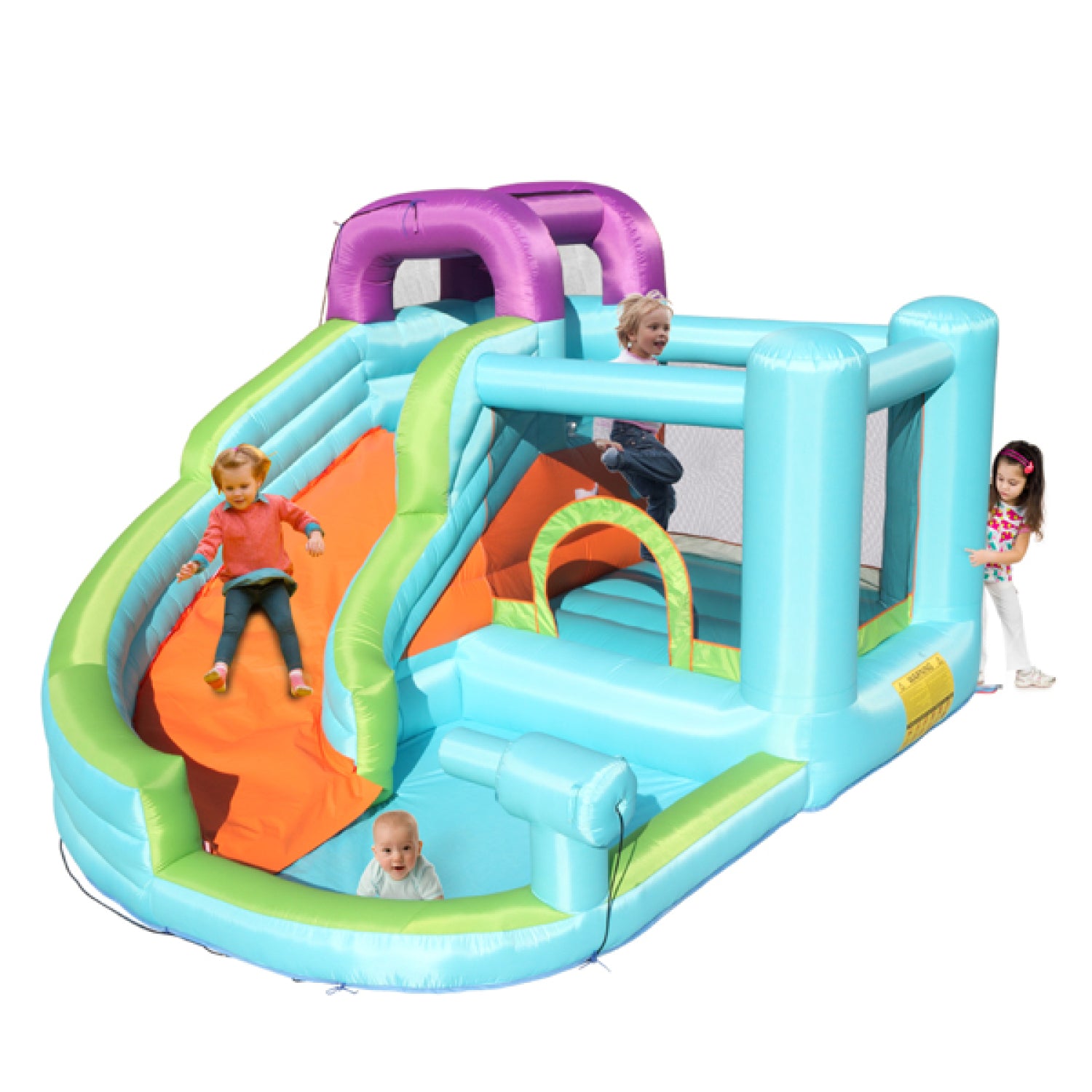 SUGIFT Bounce House, Slide Bouncer with Pool Area ,Climbing Wall, Large Jumping Area