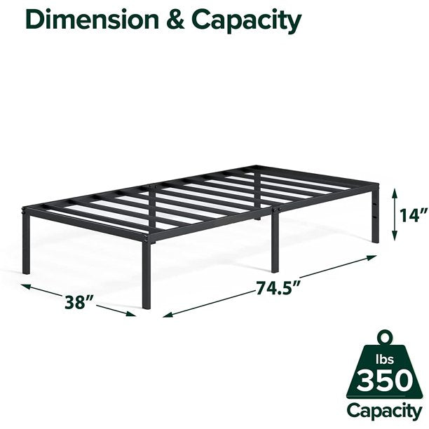 SUGIFT 14 Inch Metal Platform Bed Frame, Twin