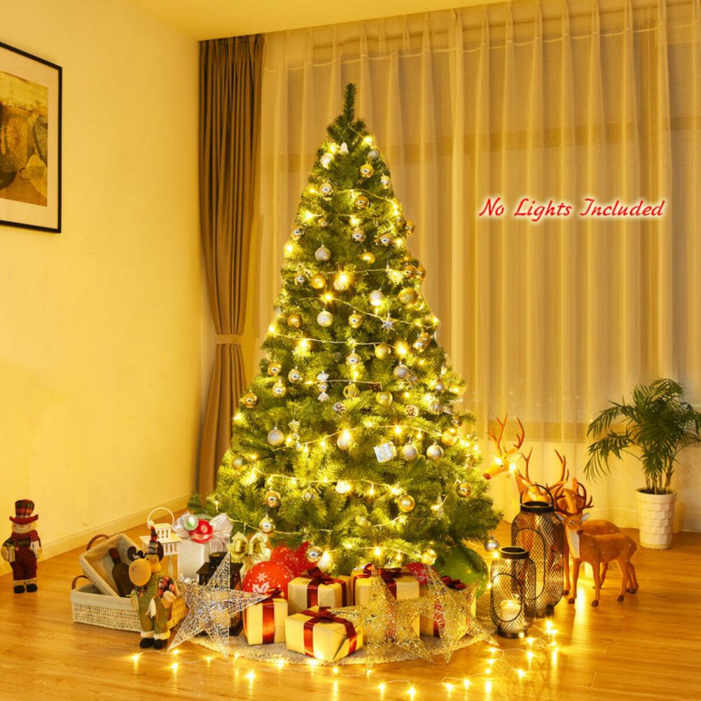 6 ft. Premium Hinged PVC Artificial Christmas Tree with Metal Stand