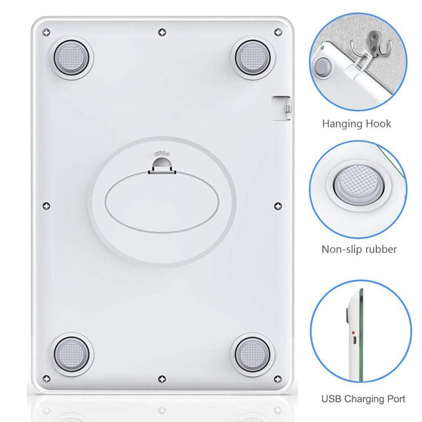 Food Scale,33lb/15kg Rechargeable Digital Kitchen Scale,1g/0.1oz Precise Graduation (White)