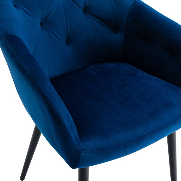 SUGIFT Dining Chairs, Modern Dining Room Chair Accent Chair with Metal Legs for Living Room Blue