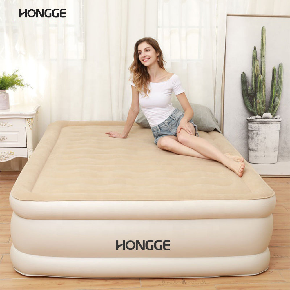 Inflatable Pvc Bed Flocking Inflatable PVC Air Beds Mattresses For Home Indoor And Outdoo ...