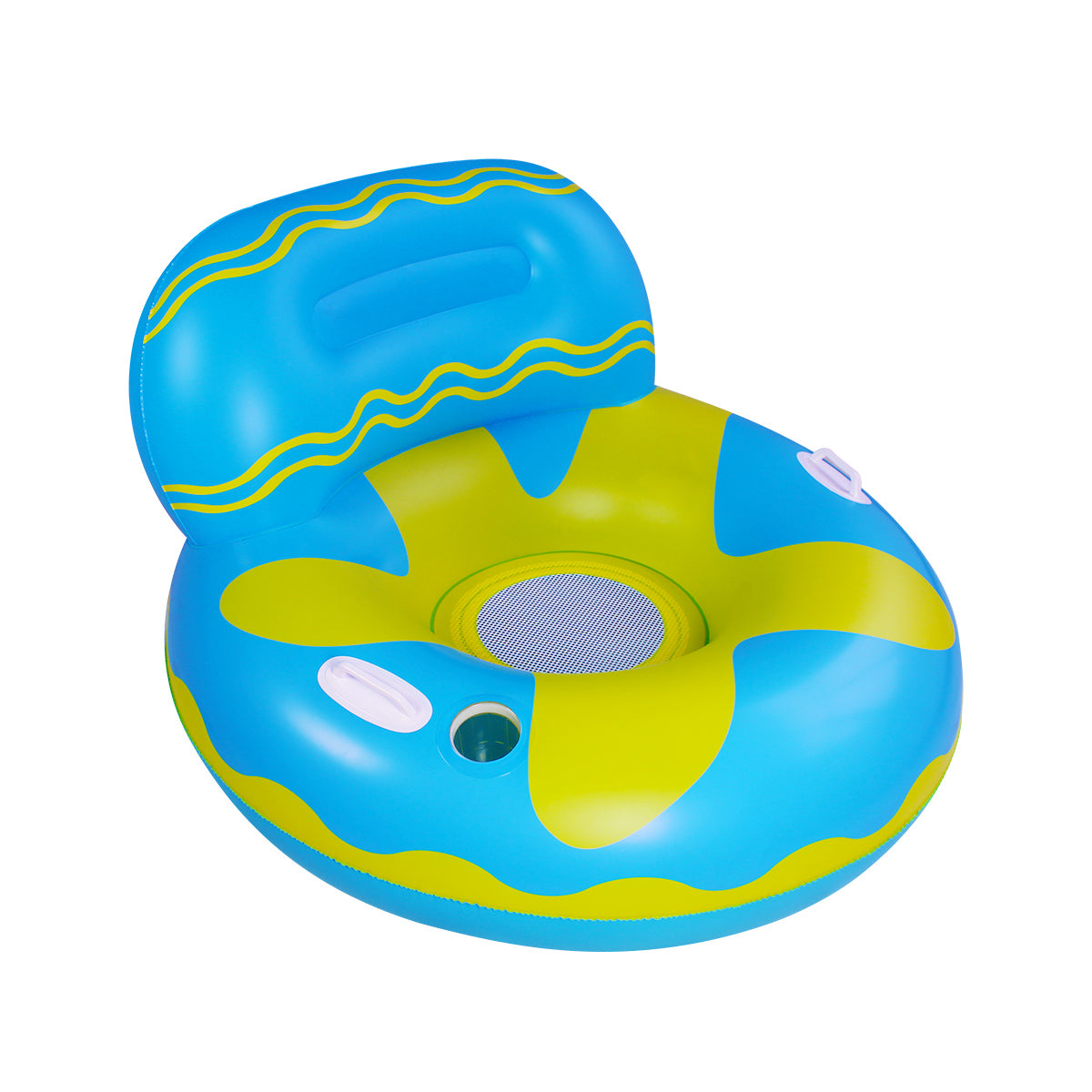SUGIFT Inflatable Swimming Pool Float for Adult, Pool Lounger Float with Cup Holder and Handles