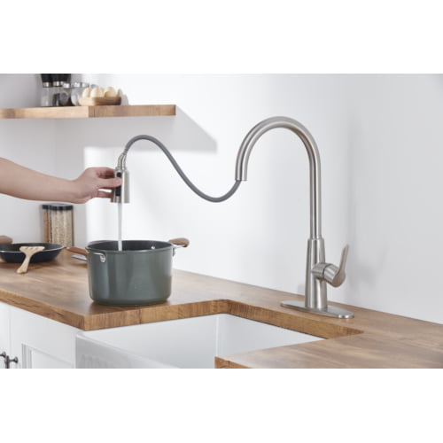 SUGIFT Kitchen Sink Faucet with Pull Out Sprayer Brushed Nickle