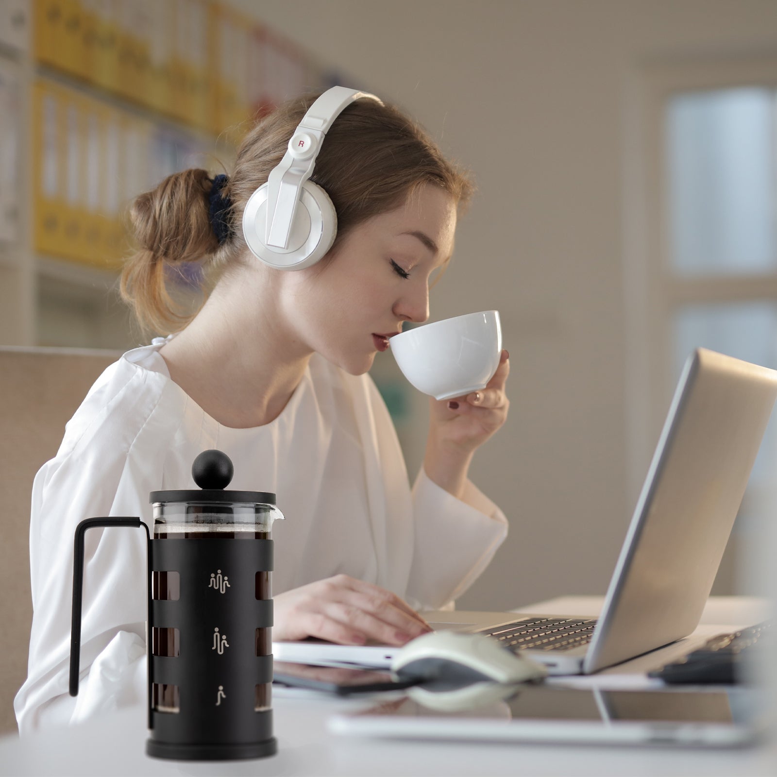 SUGIFT 4-Stage Filter French Filter Press, Suitable for 34 oz French Filter Press Coffee Machine