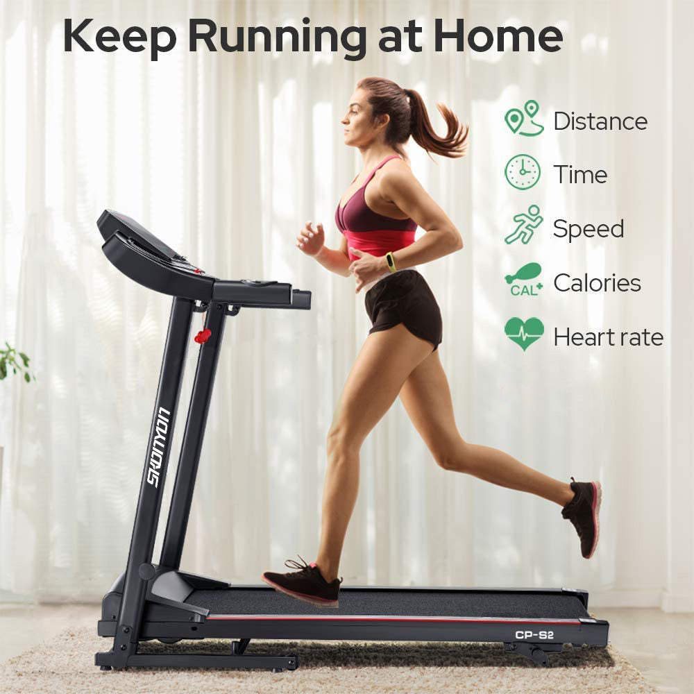 2.0 HP Multi-Functional LED Display Electric Folding Treadmill for Home Use, Easy To Assemble, Compact Treadmill With Cup Holder