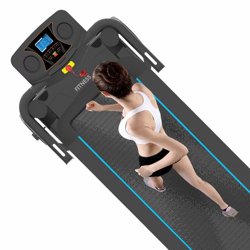 SKONYON Black 1.0HP Electric Motorised Folding Running/Walking Fitness Treadmill Machine with LED Display