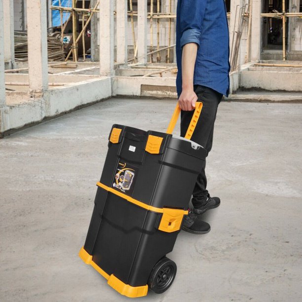 Rolling Toolbox Stackable Cabinet Storage Chest Organizer with Handle
