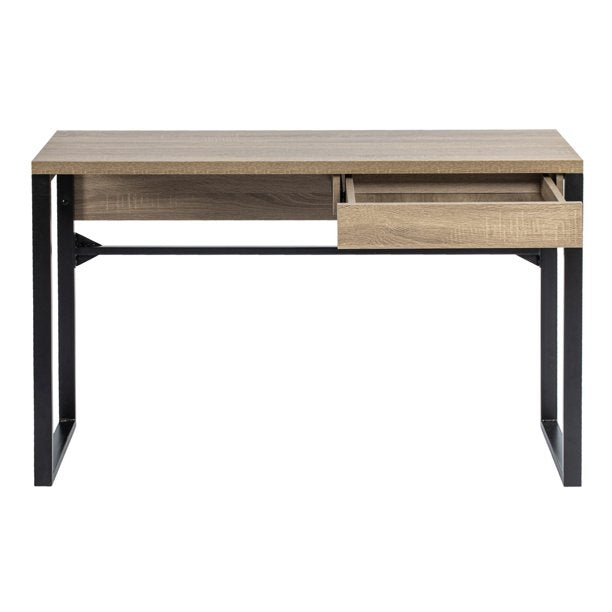 SUGIFT 47in Computer Desk Office Table Rustic Home Writing Desk with 1 Drawer