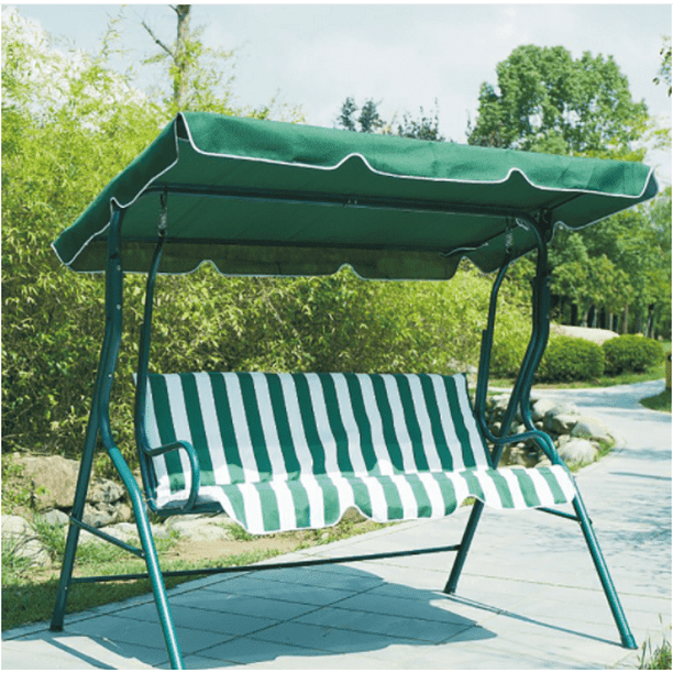 SUGIFT 3-Seat Outdoor Steel Porch Swing with Canopy