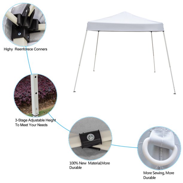 Portable Home Use Waterproof Folding Tent, White