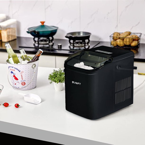 Portable Ice Maker Machine Countertop 26 lbs Black