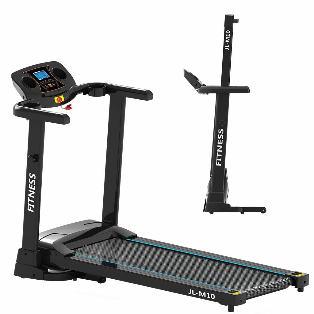 SKONYON Black 1.0HP Electric Motorised Folding Running/Walking Fitness Treadmill Machine with LED Display
