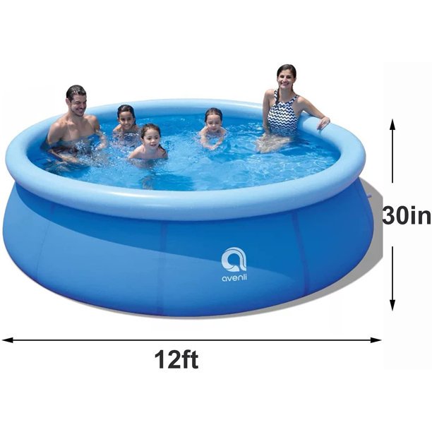 SUGIFT Pool 12ft x 30in Easy Inflatable Above Ground Swimming Pool