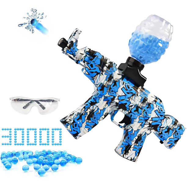 Electric Gel Ball Blaster, Full Auto Splatter Ball Blasters with 50000 Water Bead Rechargeable Battery Powered, Shoot Up to 65 Ft, Gel Ball Blaster for Boys & Girls, Age 12+
