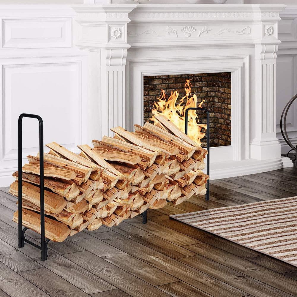 8 ft. Steel Outdoor Firewood Log Rack