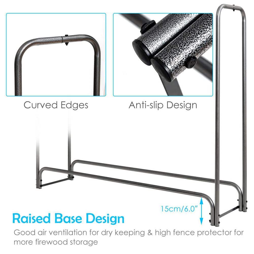 5 ft. Heavy-Duty Firewood Storage Log Rack